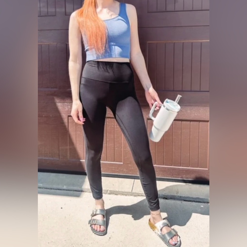 Mono B Black High-Rise Leggings